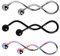 DEARMAMY 3st Bauchnabelring Drehen Helix-ohrringe Damenschmuck Baumelnder Bauchring Bauch Dekoration Bauchnabelpiercing Bauchpiercing Ringe Ohrring Piercingschmuck Rostfreier Stahl