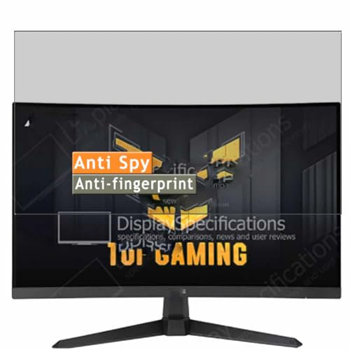 Vaxson TPU Pellicola Privacy, compatibile con Asus TUF Gaming VG27WQ3B 27 Monitor, Screen Protector Film Filtro Privacy [Non Vetro Temperato]