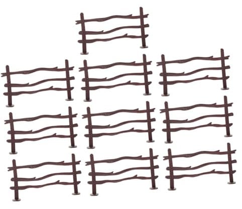 Vaguelly 1set Miniature Farm Fence Recinzione Per e Terrari Kit Per Decorazioni e Paesaggi Miniatura Accessori Per Case Delle Bambole e Giocattoli Per Animali