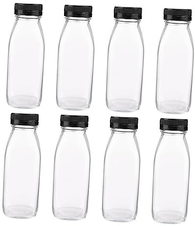 LABRIMP 8pièces Bouteilles Transparent Pour Lait Et Jus Contenants Pour Boissons Fraîches Et Yaourt