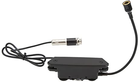 Stylebest Micro Bobine Treble Bass Amplificateur de Guitare Acoustique Micro avec Batterie Intégrée pour Musiciens Noir