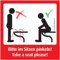 immi 4x Bitte im Sitzen pinkeln Aufkleber. Saubere Toilette. Version B. 9,8 cm