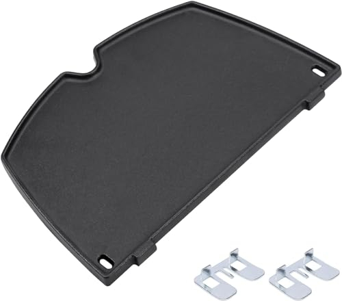 GFTIME 38,9 x 27,5 CM 6559 Fonte Plaque pour Weber Q200 Q220 Q2000 Q2200 Modèles de Gril de la série, Fonte Plancha de Cuisson Gril à Gaz pièces de Rechange