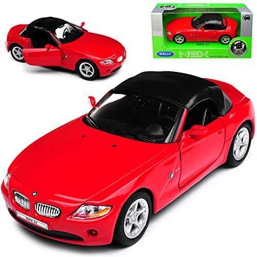 Welly B*M*W Z4 E85 Rot Cabrio Soft Top Roadster 2002-2008 ca 1/43 1/36-1/46 Modell Auto