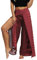 Fancy Uyee Damen-Hose, Boho-Druck, Schlitz, weites Bein, lässig, Hippie, Bohemian, Palazzo-Hose, Workout, Yogahose, Sommer, Strandhose, Braun 008, S/M