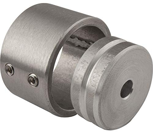 Schrankrohrlager 2-Teilig | ø 22 mm für Schrankrohr ø 20 mm | Edelstahl geschliffen