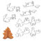 COM-FOUR® 16x Tagliabiscotti in acciaio inossidabile - Stampi per biscotti in 3D con motivi natalizi - Tagliabiscotti per Natale (16 pezzi - 3D)