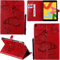 DodoBuy iPad 10.2/iPad Pro 10.5/iPad Air 10.5 Coque Modèle 3D Papillon PU Cuir Flip Folio Housse Étui Cover Case Wallet Portefeuille Support Béquille Pochette pour iPad 10.2/Pro 10.5 - Rouge