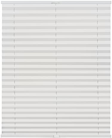 Lichtblick Plissee Klemmfix nach Maß, ohne Bohren, verspannt, Hitzeschutz, Blickdicht, Made in Germany, Thermoplissee - Weiß 85 cm x 190 cm (B x L)