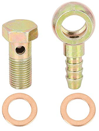 X AUTOHAUX 10mm Diameter Banjo Hose Barb Bolt Fittings Metal for Motorcycle Car