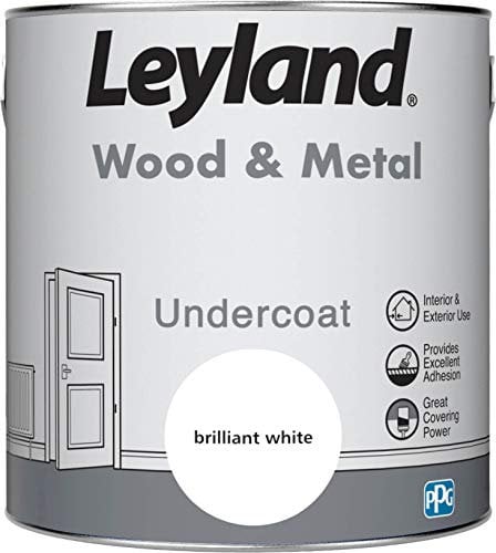 Leyland Wood & Metal Undercoat, Brilliant White, 2.5 Litre
