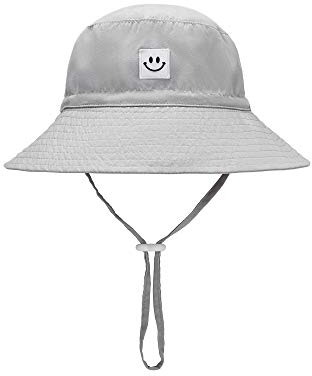 HSYZZY Baby Sonnenhut Smiley-Muster Kleinkinder Fischerhut ​UV Schutz UPF 50+