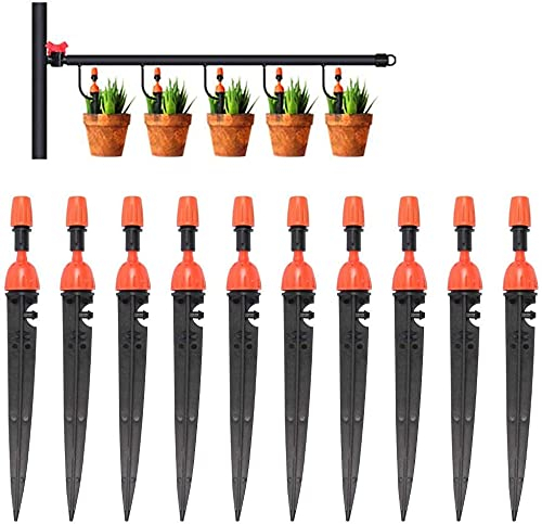 LYTIVAGEN 10 PCS Riego por Goteo Automático Kit Riego por Ggoteo Sistema de Irrigación Ajustable Jardín de Riego por Goteo Niebla Boquillas para Jardin Invernadero Césped Patio Terraza