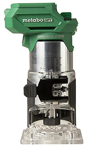 Metabo HPT Router senza fili MultiVolt da 18 V, solo strumento, senza batteria, motore brushless a velocità variabile, pinze da 1/4 e 3/8 incluse | M1808DAQ4