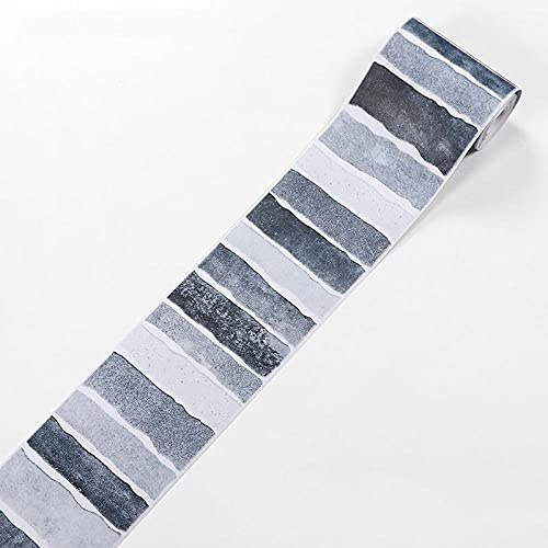 Tapetenbordüre selbstklebend zum Aufkleben für Wohnzimmer Küche Badezimmer Abnehmbare Wasserdicht Bodenleiste PVC Dekorative Bordüre Graue vertikale Balken 10X300CM