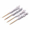 CANAPE KING Frilled Wooden Skewers - 100pcs Eco-Friendly Bamboo Cocktail Food Picks Fruit Cocktail Paddle Sticks (10cm) - for Parties Catering Wedding