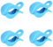 Babies1st Kinderwagen Klammern, Clip zur Befestigung von Spielzeug, Abdeckung, Sonnenschutz am Kinderwagen, Buggy, Babyschale, 4 St. Baby Blau