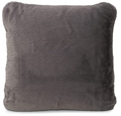 Gözze - Kuscheliger Kissenbezug, Merino Feeling, 50x50 cm - Anthrazit
