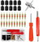 Démonte-Valve de Pneu, 20Pcs de Noyau de Valve 10Pcs Valve Bouchons 1Pc Valve Double Tête Outil 1Pc de Démontage de Tête Simple 1Pc Outil Valve à 4-1,pour La Réparation Vélo Moto 33 Pcs Tokaneit