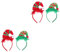 Beaupretty 4 Stück Weihnachtsstirnband Weihnachtselfenmütze Kopfschmuck Krippendekoration Elfen Stirnband Zuckerstangen-stirnband Weihnachtsmütze Topper Stoff Haarschmuck Modellieren