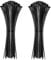 ATETEO Black Cable Ties, 300mm x 4.8mm, Pack of 100, Premium Nylon Zip Ties, Multi-Purpose Plastic Tie Wraps, Secure Self-Locking Mechanism, for Home, Garden, Office and DIY