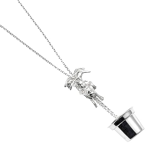 Harry Potter Alraune mit Topf Frauen Halskette silberfarben 925er Sterling Silber Fan-Merch, Filme