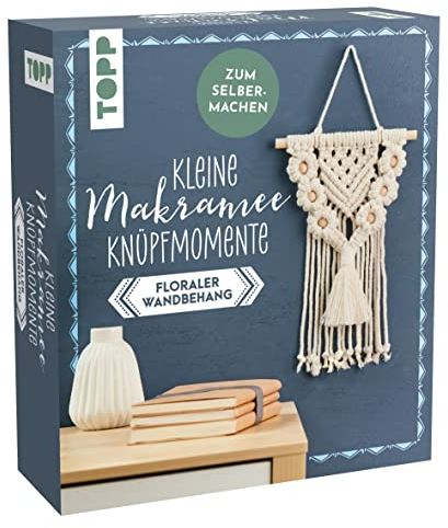 Frech Kleine Knüpfmomente: Makramee-Knüpf-Set - Floraler Wandbehang, White