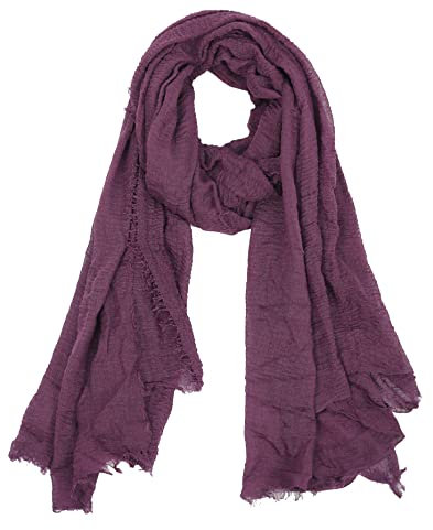 Van Der Rich ® - Sciarpa Stropicciata Uomo Donna (43-Fucsia scuro, TU)