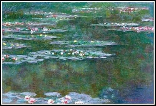 Seerosen Malerei von Claude Monet Diamant Malerei Kits für Erwachsene, 5D Kristall Diamanten Kunst mit Zubehör Werkzeuge, Bild DIY Kunst Handwerk für Heimdekoration Geschenk