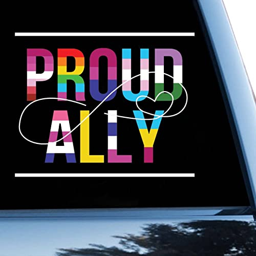 LGBT Pride Auto-Aufkleber Fensteraufkleber Proud Ally Gay Lesbian Pansexual Transgender Vinyl Aufkleber für Autos, LKWs, Gay Pride, LGBT-Gleichheit, Lesbische Autoaufkleber, 38,1 cm