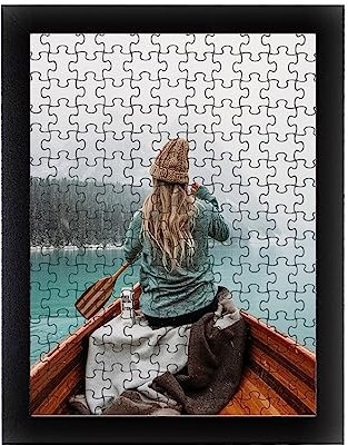 Rahmendesign24 Milano - Marco para puzle (1000-1500 piezas, 80 x 60 cm, 60 x 80 cm), color negro brillante con cristal acrílico