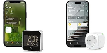 Eve Weather – Smarte Wetterstation, digitales Thermometer & Hygrometer & Energy (Matter) - Smarte Steckdose, App- und Sprachsteuerung
