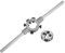 QUARKZMAN Die Stock Griffschlüssel-Set, 5/16-24 UNF Rundschneideisen und 25mm Schneideisenhalter (passend für 5/16 (UNC/UNF) / Metrisch M7-M9 / 25mm Außendurchmesser Schneideisen)