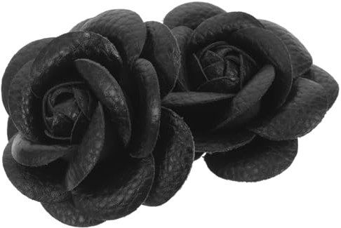 PACKOVE 1 paire de clips pour bottes, fleurs faites à la main, roses, boucles de chaussures, ornement de chaussures en forme de rose, broches en cuir amovibles, accessoires pour femme,