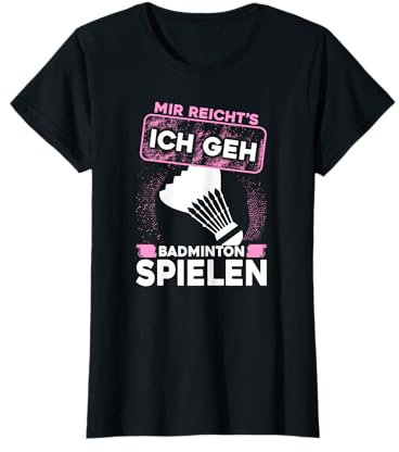 Federball Damen Badmintonschläger Badminton Mädchen T-Shirt