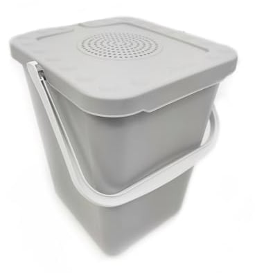 Ecoplast | Pattumiera Differenziata per Raccolta Umido con Filtro Antiodore, 10 Lt, Ghiaccio, 24x25,5x29,5, Made in Italy