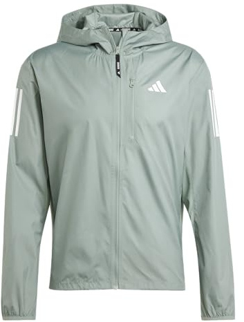 adidas Herren Own The Run Jacket Oberbekleidungsjacke, Silberfarben, Grün, XXL