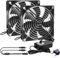ALAMSCN 2 x 120mm Lüfter 12V PC Lüfter Gehäuselüfter mit AC 110V 220V Geschwindigkeit Kontrolle 3V bis 12V für Chassis Verstärker Router, 120mm x 25mm