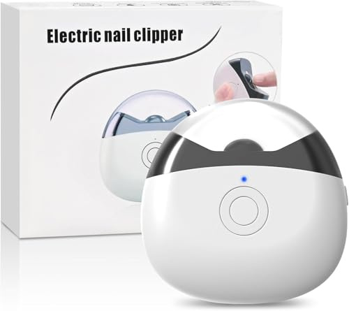 Elektrischer automatischer Nagelknipser, elektrischer Baby-Nagelknipser mit Licht, wiederaufladbarer Nagelknipser mit Auffangbehälter, elektrische Nagelfeile für Babys, Kinder, Senioren, Erwachsene
