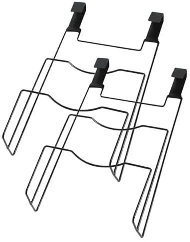 CHILDWEET 2Pcs Over The Door Pot Lid Holder Cutting Board Organizer Kitchen Cabinet Storage Rack for Pan Lids and Chopping Boards