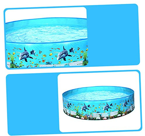 Abaodam Piscine Rigide pour Garçon Fille Piscine Extérieure PVC Jouet Aquatique Coloré pour Jardin pour Jeux Et Baignade Familiale Estivale
