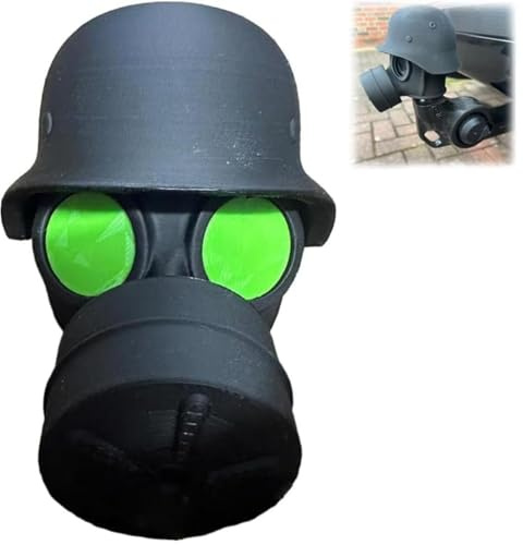 Abdeckkappe für Anhängerkupplung,In Gasmaske-Helm-Form,Staubdicht & Wasserdicht,Anhängerkupplung Schutzkappe Abdeckung für 50 mm Kugelkopf Anhänger Anhängerkupplungen Kupplungskappe Anhänger