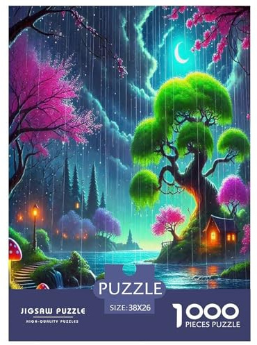 Fantasie Nacht Szene Puzzle 1000 Teile Schwer Puzzle Spielzeug Lernspiel Impossible Herausforderung Spielzeug Für Erwachsene Kinder 38x26cm/1000pcs