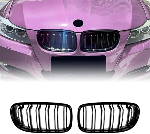 Auto Frontstoßstange Nieren Kühlergrill für BMW 3er E90 E91 LCI 2009-2012 Schwarz