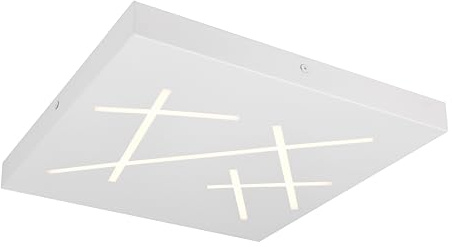 Trio Leuchten LED Deckenleuchte Snip 630810131, Metall Weiß matt, 24 Watt LED, Fernbedienung, Lichtfarbe und Helligkeit einstellbar, Switch Dimmer, Nachtlicht