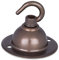 Kompakter Baldachin für Lampe, Deckenbaldachin aus Messing mit Haken, Old English - inkl. Montagematerial und Zugentlastung