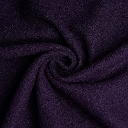 Fabian - Kochwolle/Strickloden - hochwertiger Walkloden aus 100% Schurwolle - 20 Farben (per 0,5 m, Pflaume)