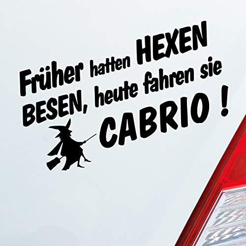 Hellweg Druckerei Früher Hatten Hexen Besen Heute Fahren Sie Cabrio! Auto Aufkleber Sticker Heckscheibenaufkleber