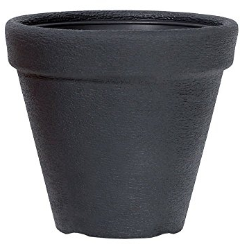 Blumentopf Pflanztopf Pflanzkübel Massiver Kunststoff Classic Blumenkübel Anthrazit Größen wählbar (25cm) von rg-vertrieb