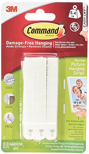 Command Narrow Picture Hanging Strips, 4 pairs (2)